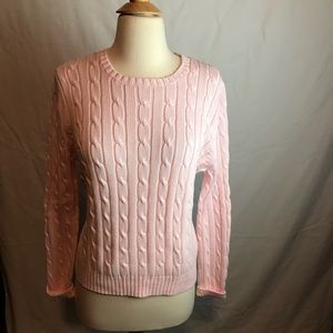 Brooks Brother Women’s Chunky Knit Sweater Pink